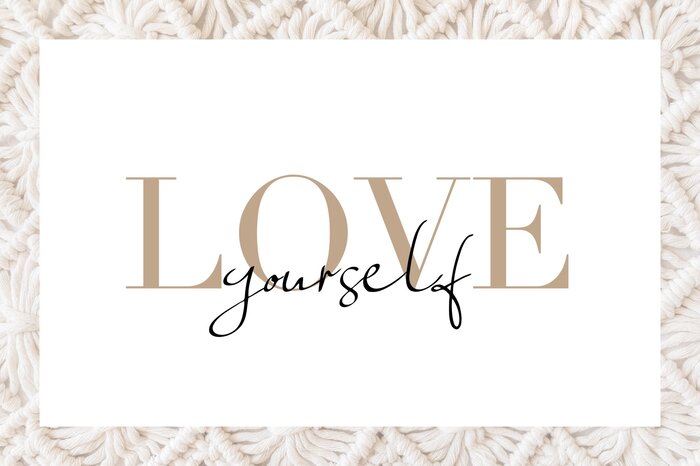 Love yourself schriftzug