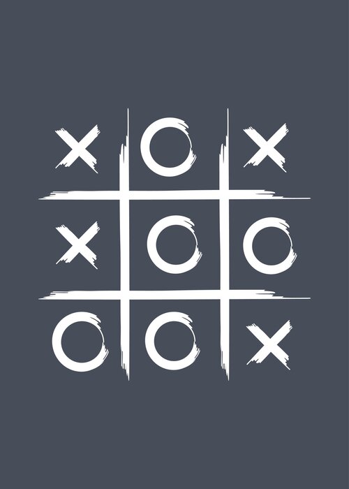 Moderne illustration von tic-tac-toe