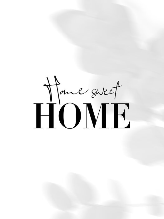 Home sweet home minimalistische typografie
