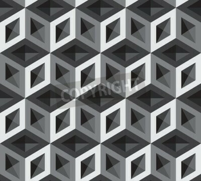 Fototapete Muster 3D aus Würfeln