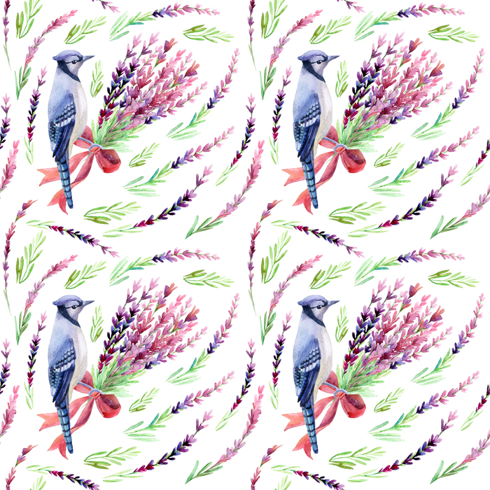 Fototapete Vögel Blumen in einem Strauss