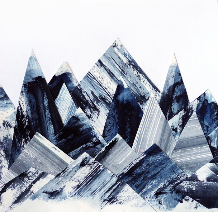 Bild Abstraktion Berge Collage