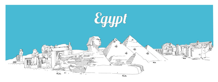 Bild Kontinente Ozeane ägyptische Ansicht