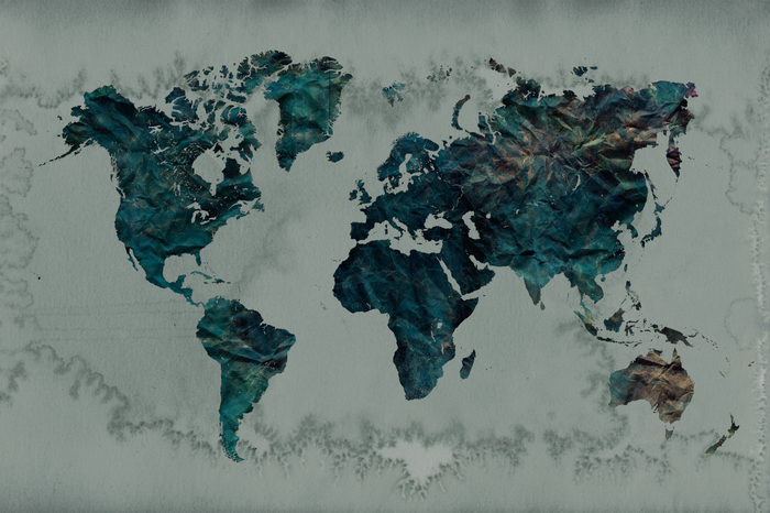 Bild Karte im Retro-Stil