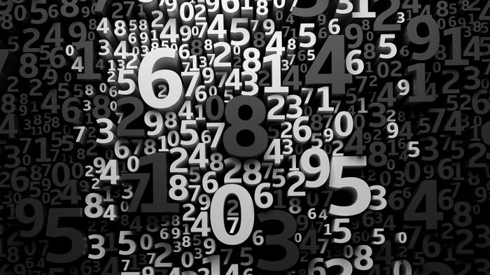 Fototapete Muster mit Ziffern 3D