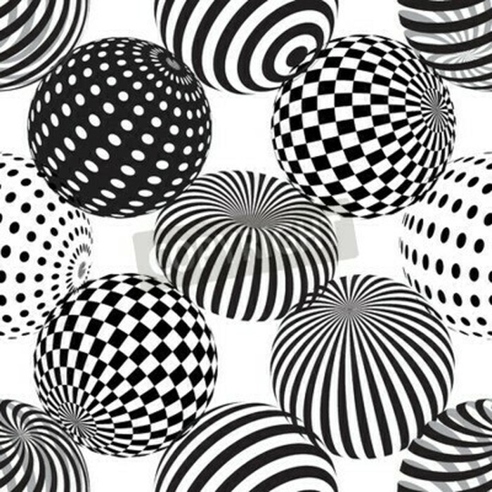 Fototapete Op-Art Kugeln