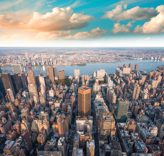 Poster Städte USA New York aus der Luft