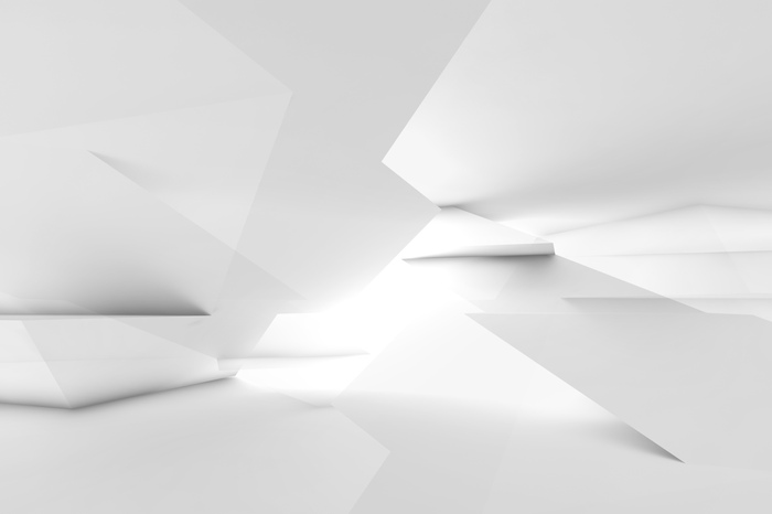 Fototapete Weiße räumliche Struktur