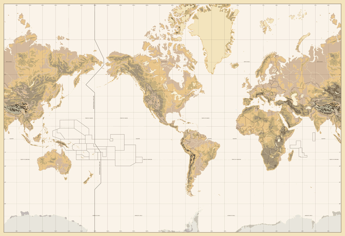 Bild Retro Karte mit der Welt