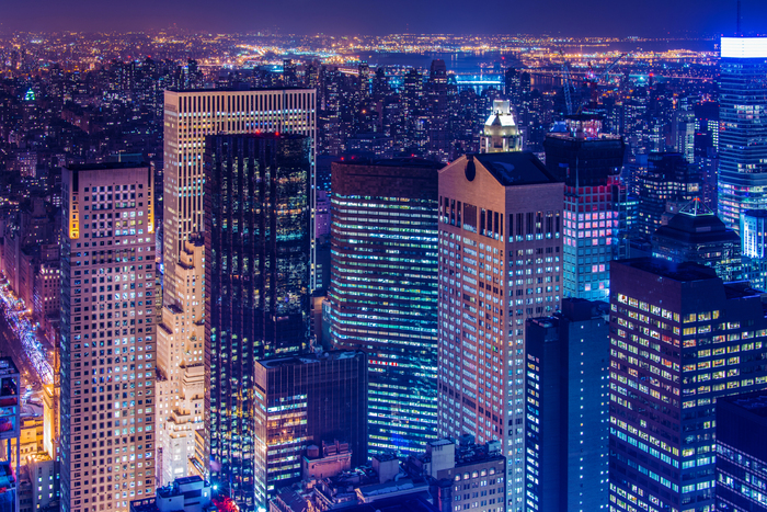 Poster New York City bei Nacht