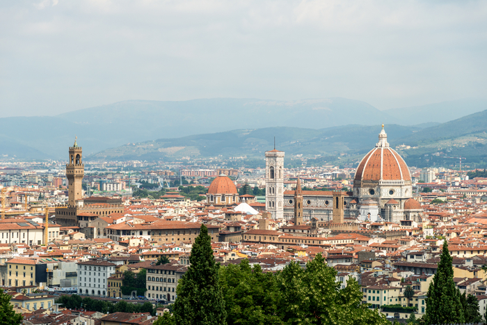Fototapete Florenz Skyline im Sommer Mittag