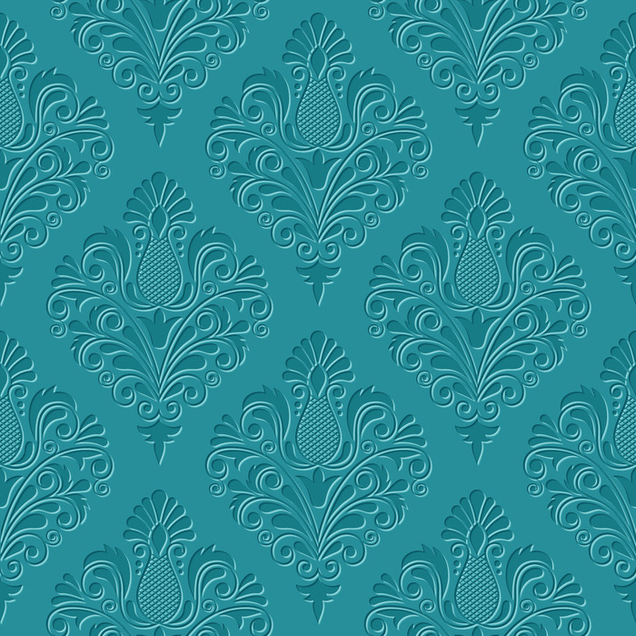 Fototapete Vintage blaues Muster