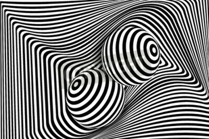 Fototapete Kugeln 3D im Pop-Art-Stil