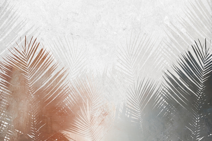 Fototapete Tropical palm leaves. Mural, Wallpaper for internal printing. 3D illustration