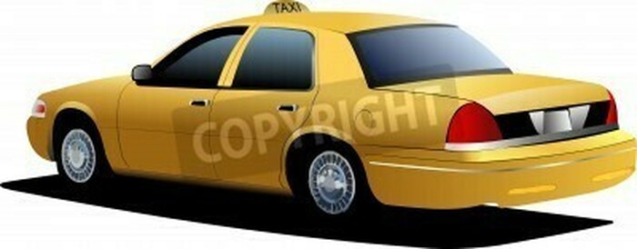 Bild Abstraktes gelbes Taxi