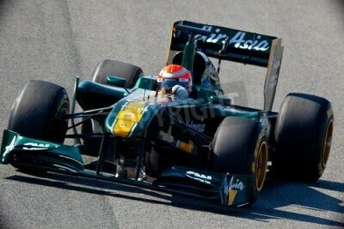 Fototapete Formel 1 Fahrer beim Training