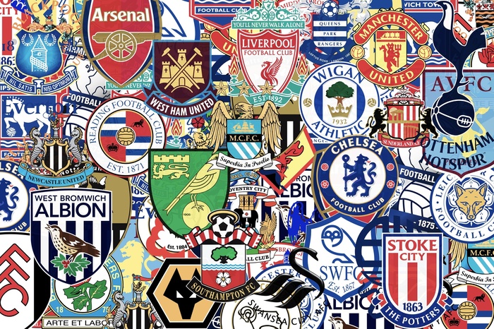 Fototapete Wappen der Clubs Premier League