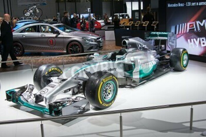 Fototapete Auto Mercedes AMG Petronas F1