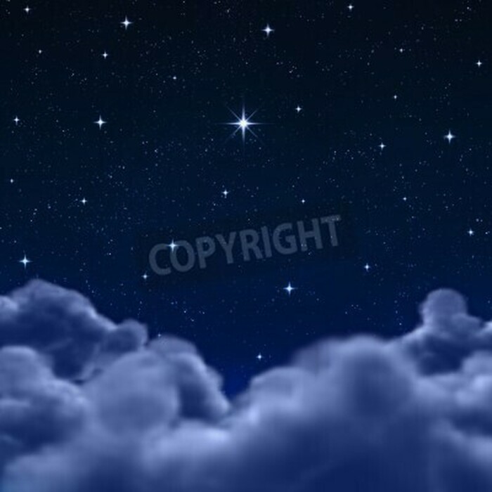 Fototapete Heller Stern am Himmel