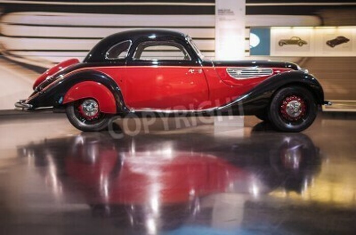 Fototapete Altes schwarzes Auto