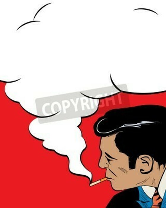 Fototapete Rauchender Mann