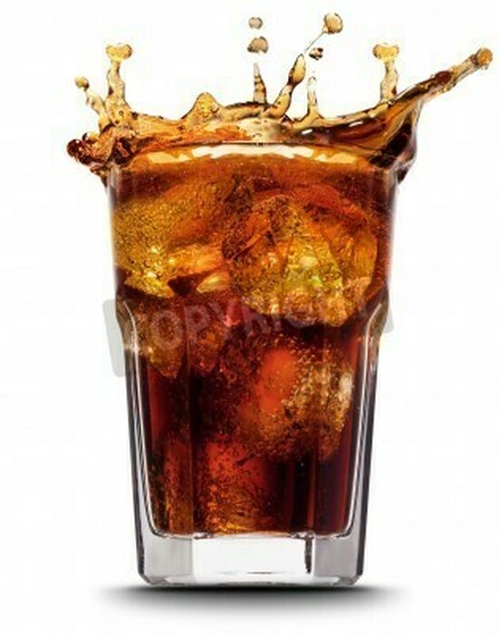 Fototapete In Getränk fallende Würfel