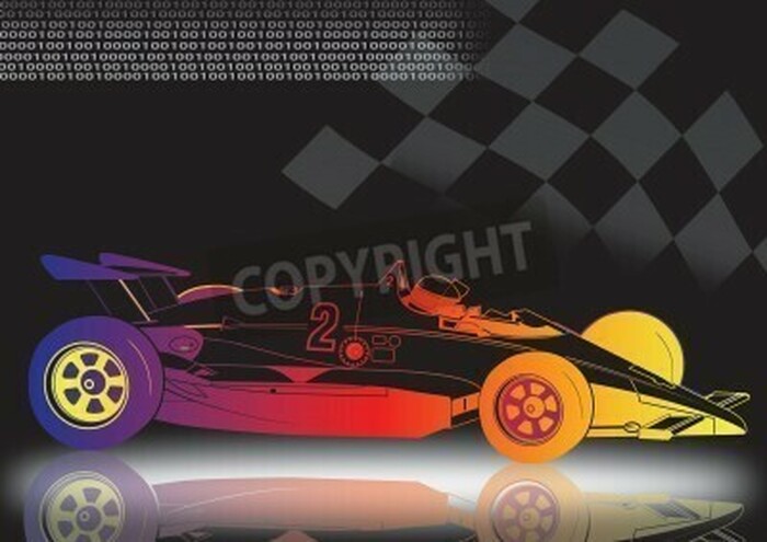 Fototapete Neon-Bolid