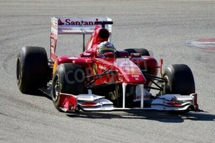 Fototapete Bolid von Fernando Alonso in Spanien