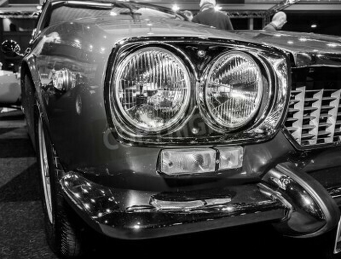 Fototapete Schwarz-weißes Foto des Autos