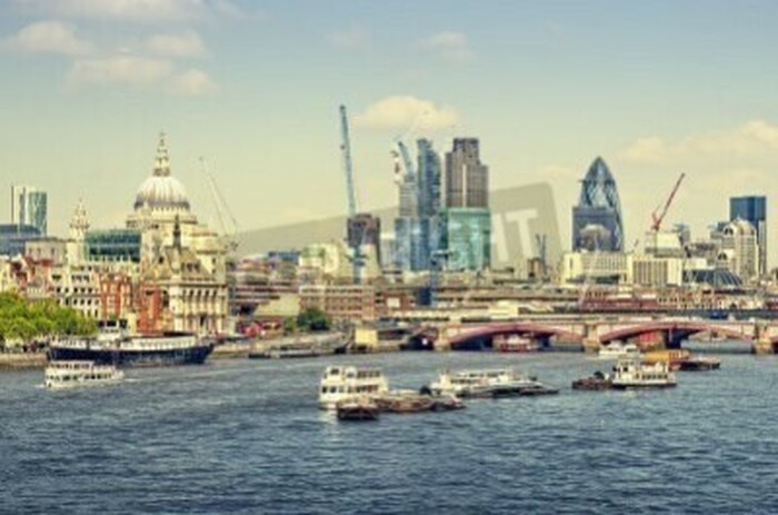 Poster Londoner Stadtansicht aus der Vogelperspektive