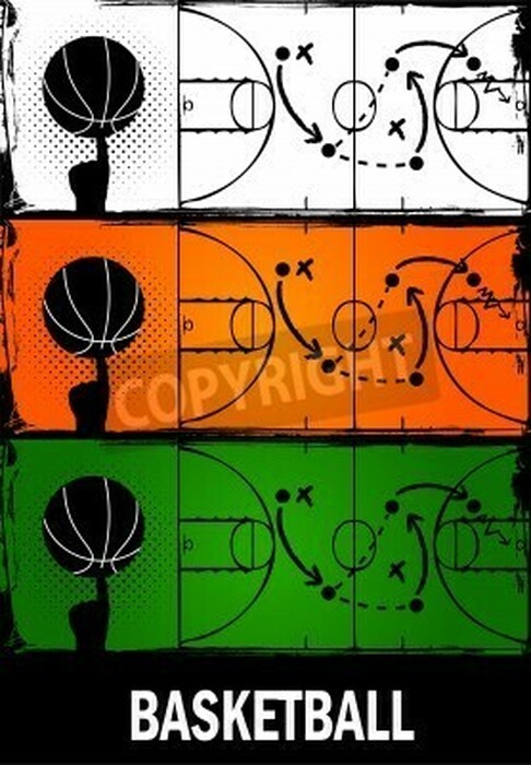 Poster Spielplan für Basketballturniere