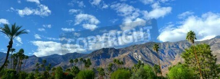 Fototapete Panorama der Berge in der Wüste