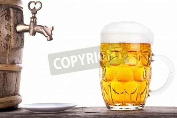 Fototapete Getränk im großen Krug