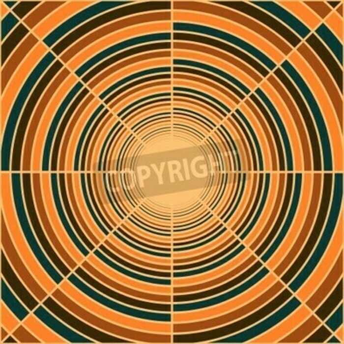 Fototapete Tunnel im Retro-Stil 3D