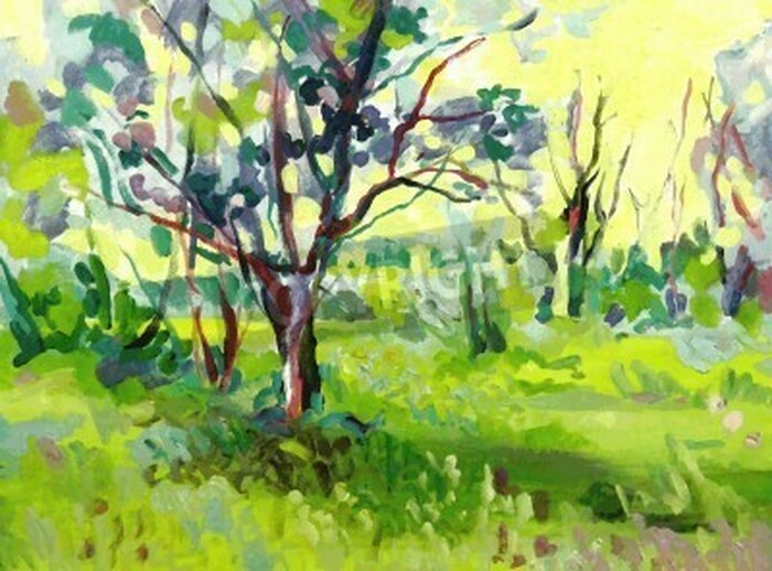 Bild Impressionistischer Obstgarten