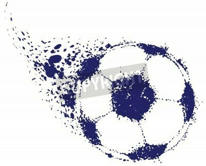 Fototapete Fußball mit Farbpunkten