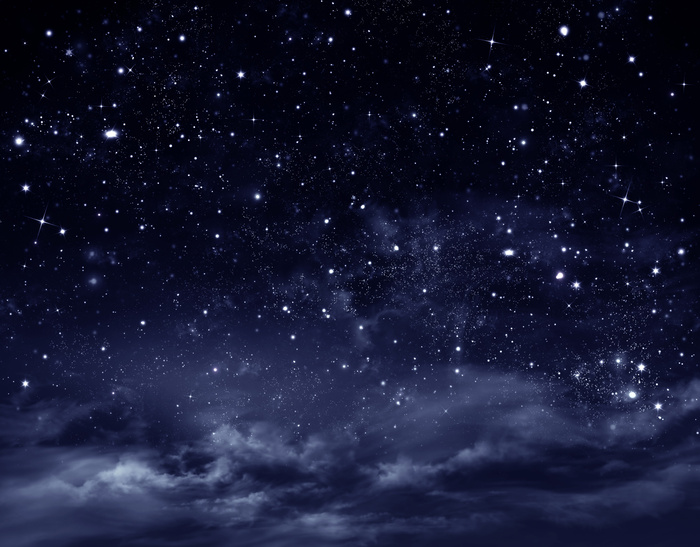 Fototapete Nachthimmel und Wolken