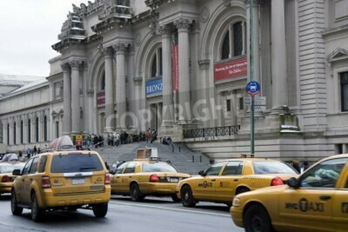 Fototapete Taxis bei New Yorker Museum