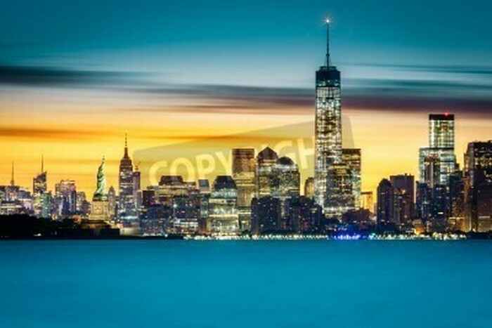 Bild Türkisfarbenes Panorama von New York