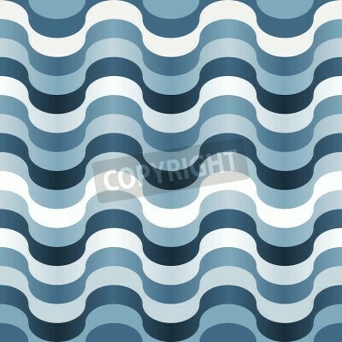 Fototapete Blaue optische Täuschung 3D