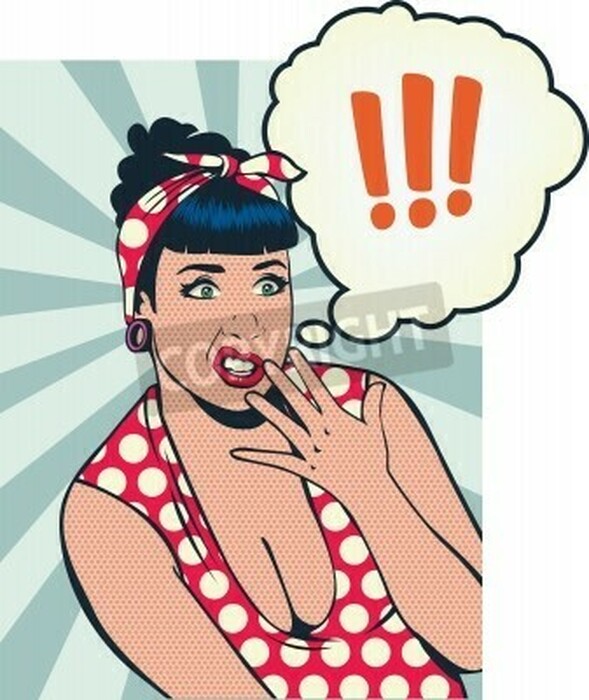 Fototapete Pop-Art und Mädchen-Pin up