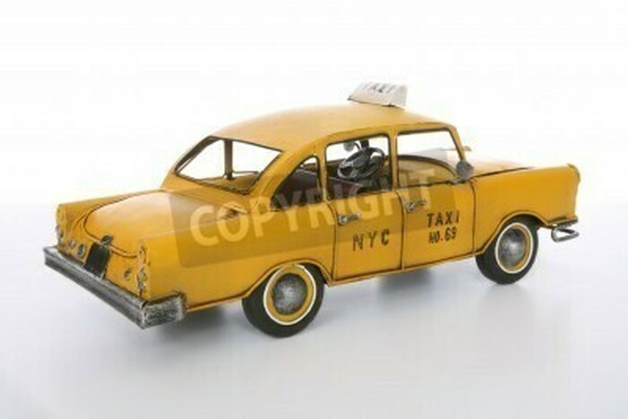 Fototapete Taxi im Retro-Stil