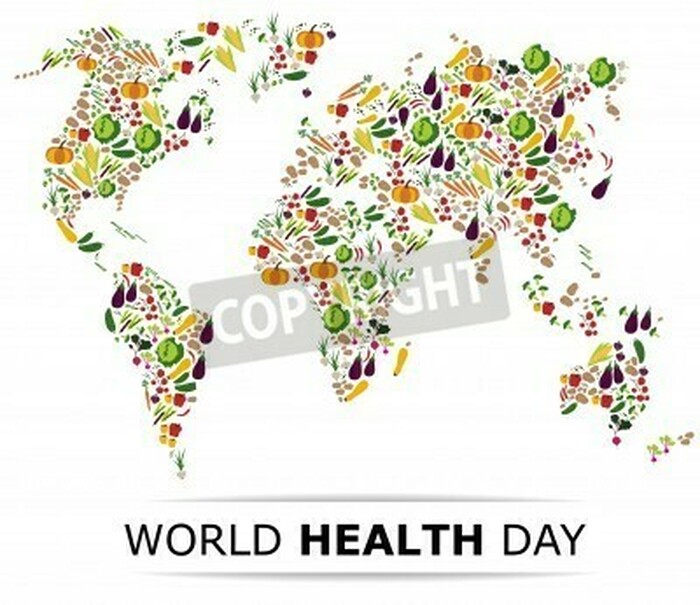 Fototapete Weltkarte aus Gemüse