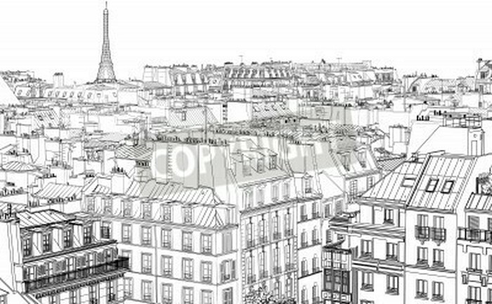 Bild Paris Bleistiftskizze