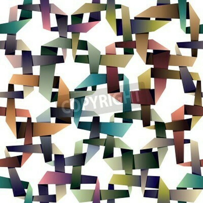 Fototapete Vielfarbiges Muster 3D