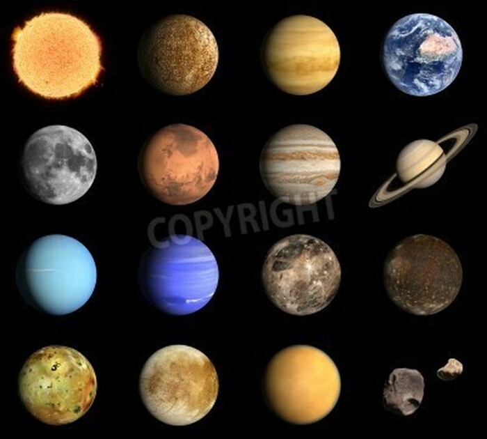 Fototapete Universum mit Sonnensystem