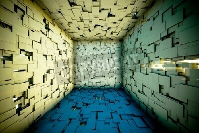 Fototapete Innere des Würfels 3D