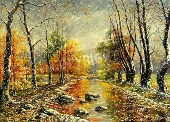 Bild Impressionismus Herbstaura