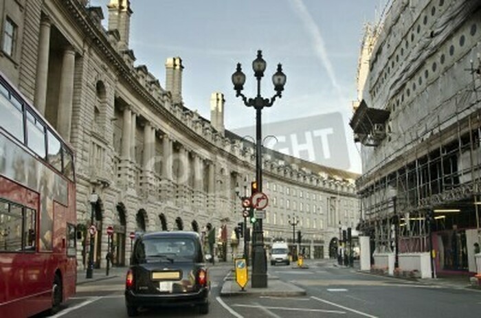 Fototapete Taxi auf Londoner Straße