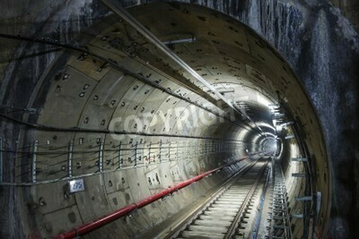 Fototapete Moderner U-Bahn-Tunnel